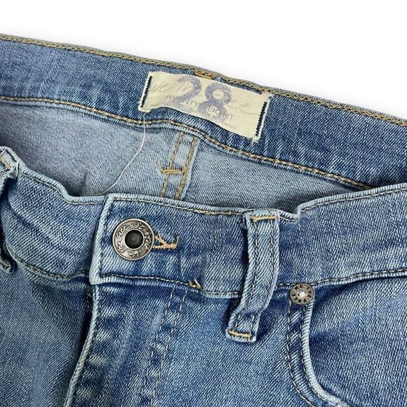 We the Free People Fringe Hem Jeans Distressed Skinny - Picture 4 of 11